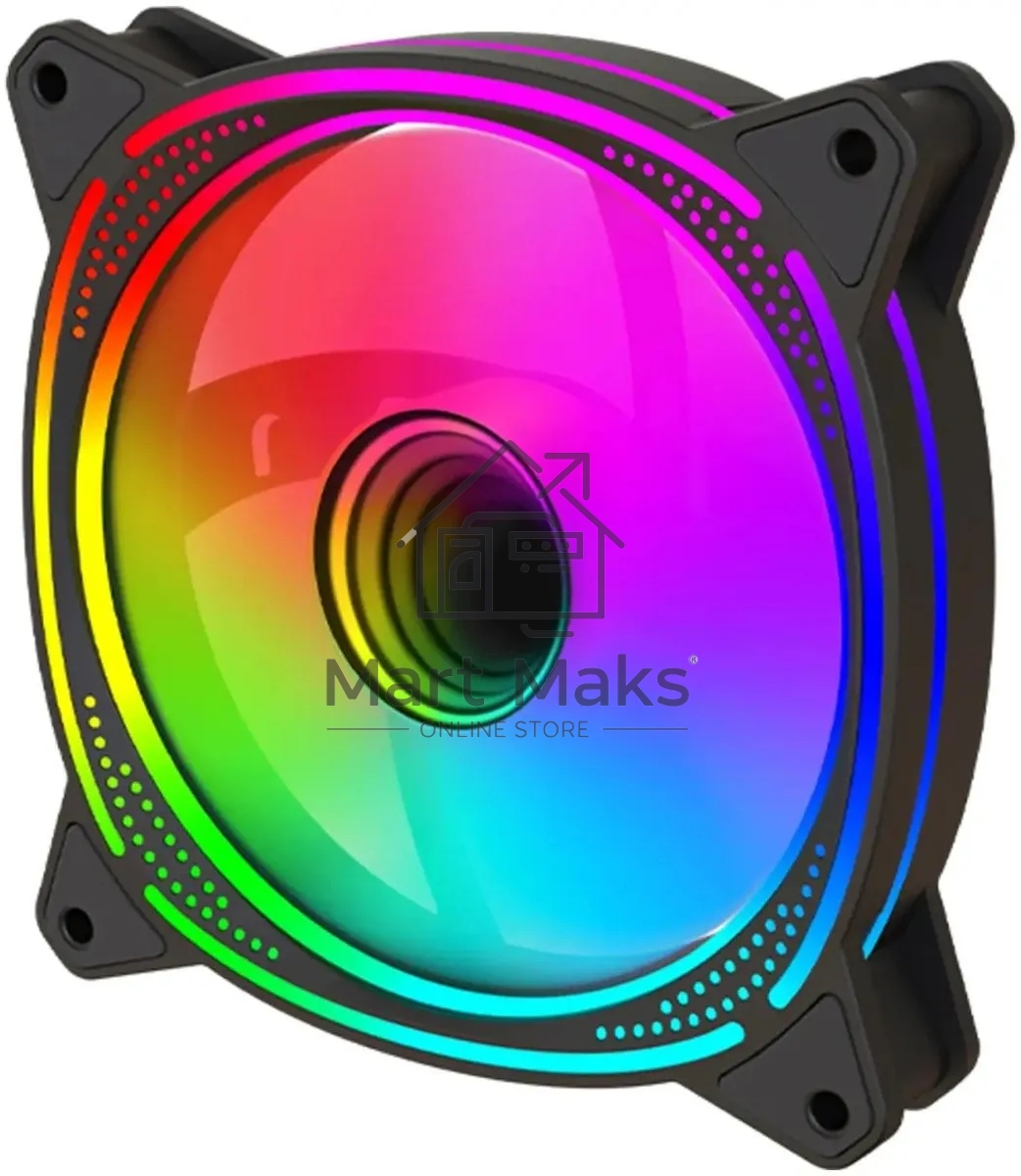 Вентилятор для корпуса Bloody BD-CF120ARGB6 ARGB черный, 120 мм, 1600 об/мин, 26 дБ, 4 pin