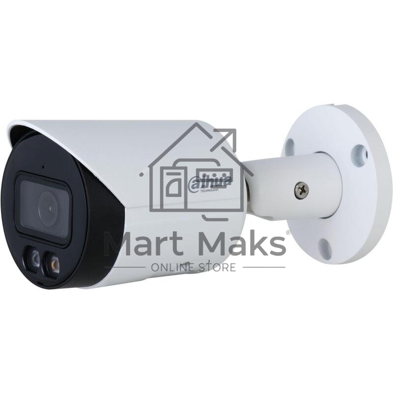 Уличная цилиндрическая IP-видеокамера DAHUA DH-IPC-HFW2249SP-S-LED-0280B Full-color с ИИ 2Мп, 1/2.8” CMOS, объектив 2.8мм, видеоаналитика, LED до 30м, IP67, корпус: металл
