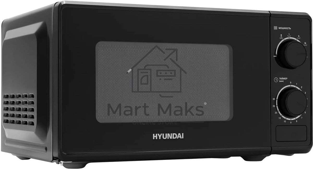 Микроволновая печь Hyundai HYM-M2096 черный, 20 л, 700 Вт, переключатели - поворотный механизм