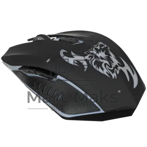Мышь беспроводная Nakatomi MROG-15U черный, 1600 dpi, радиоканал, USB, кнопки - 6
