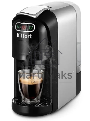 Кофемашина Kitfort КТ-7508 1400Вт серебристый/черный