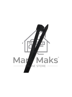 Нейлоновые стяжки FORTISFLEX КСС 4х370 черный 100 штук 49414