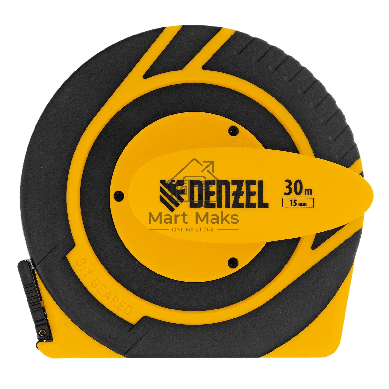 Рулетка геодезическая Denzel 30 м х 15 мм, закрытый корпус, фиберглассовая лента