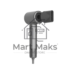 Фен Deerma DEM-CF51W темно-серый, 1400 Вт, компактный, ионизация