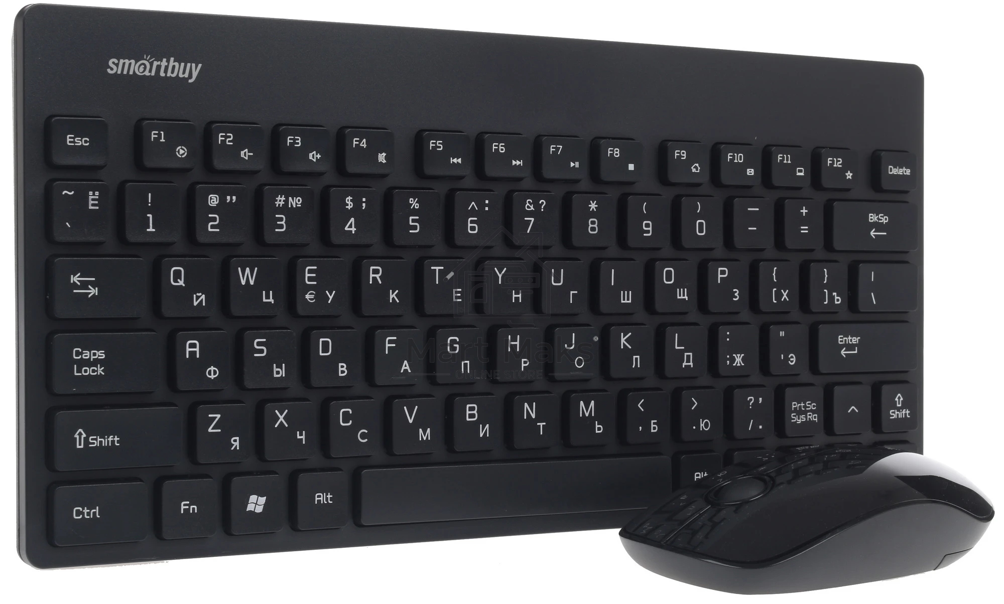 Комплект клавиатура+мышь Smartbuy 220349AG беспроводной, USB, 1600 DPI, чёрный