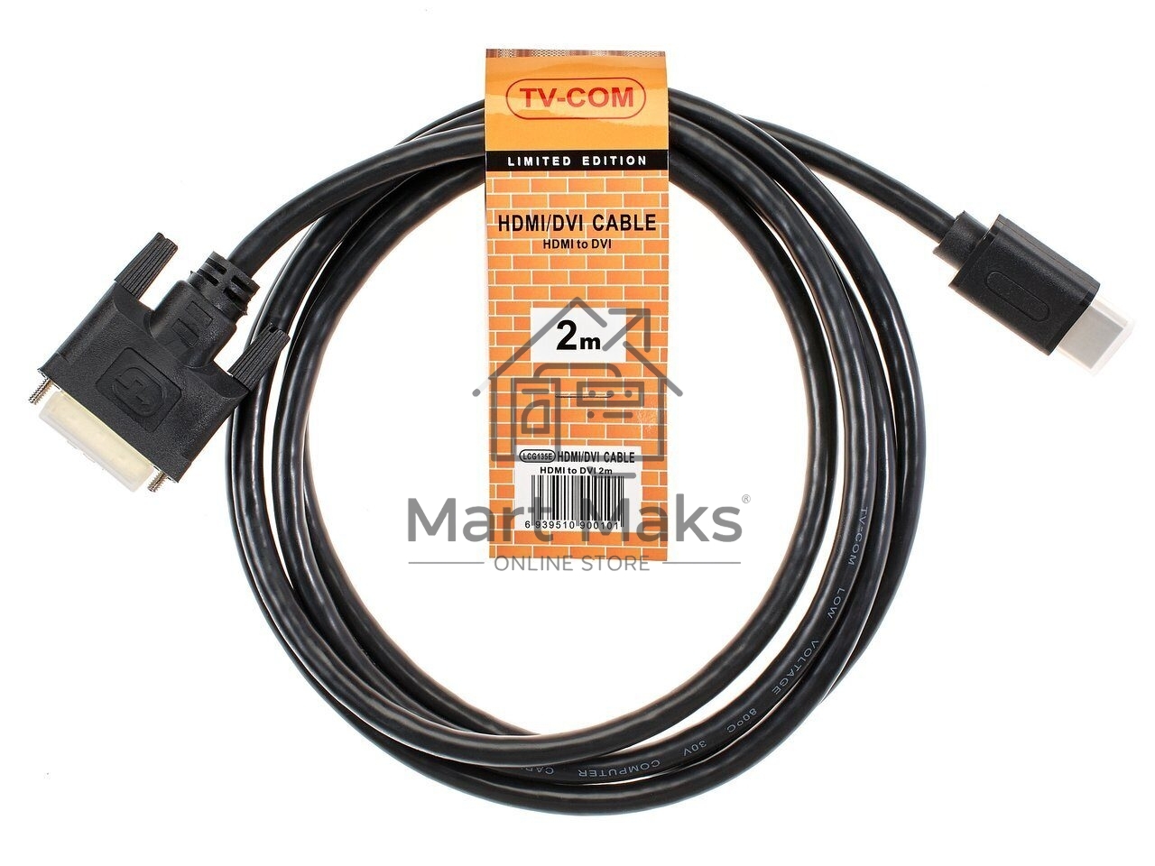 Кабель HDMI to DVI-D (19M -25M) 2м, TV-COM <LCG135E-2M>