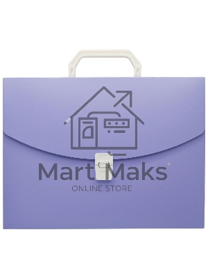 Папка-портфель Бюрократ Pastel PASTPP01VIO 1 отделение, A4, пластик, 0.7мм, фиолетовый