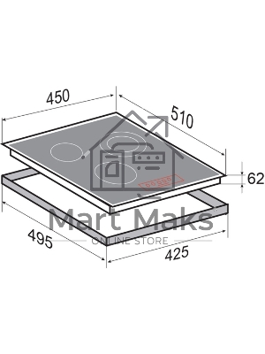 Индукционная варочная панель Zigmund & Shtain CI 35.4 B независимая, черный