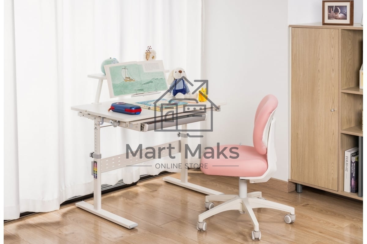 Кресло детское Cactus CS-CHR-3594PK розовый крестов. пластик белый
