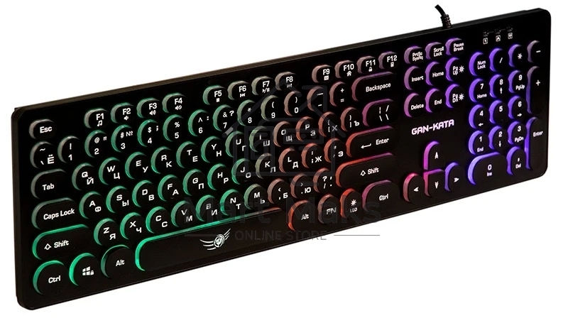 Клавиатура Dialog Gan-Kata KGK-16U BLACK - игровая с RGB-подсветкой, USB, черная