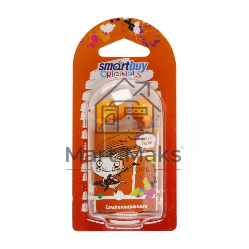 Внутриканальные наушники SmartBuy® COLOR TREND, оранжевые (арт. SBE-1300)/320