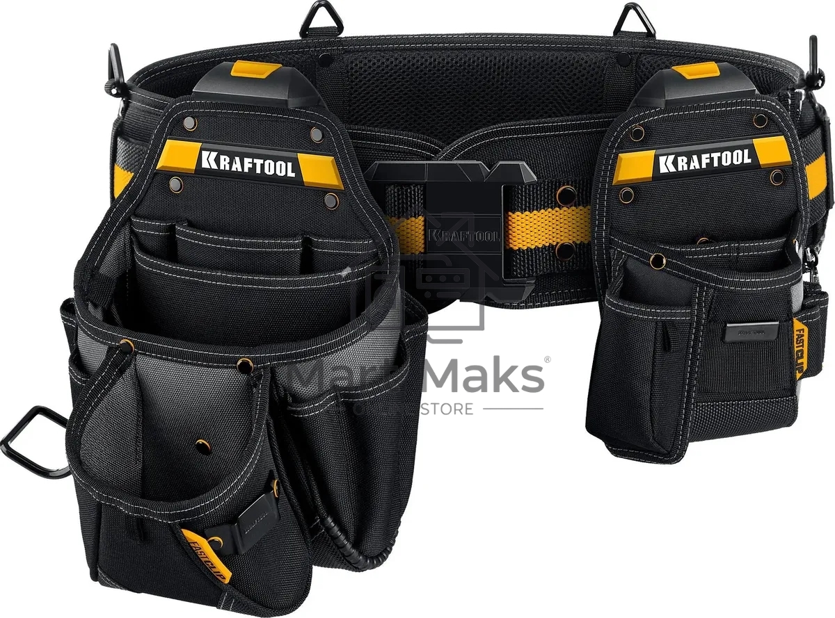 Набор KRAFTOOL KBS-3 в комплекте: пояс монтажника, большая сумка, малая сумка, пояс монтажника (38762)