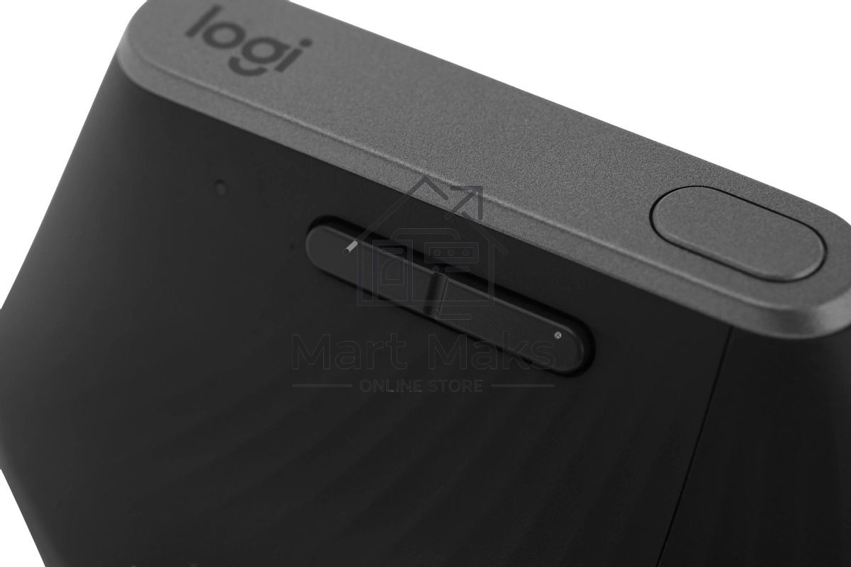 Мышь беспроводная/проводная Logitech MX Vertical графитовый, 4000 dpi, радиоканал, Bluetooth, USB, кнопки - 6