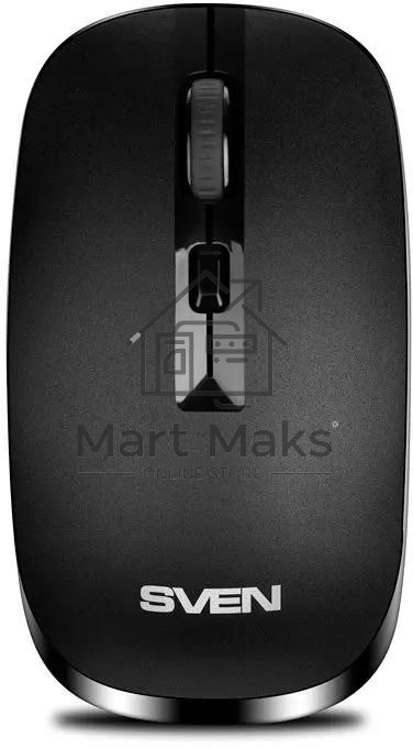 Мышь беспроводная SVEN RX-260W черный, 1600 dpi, радиоканал, USB, кнопки - 4