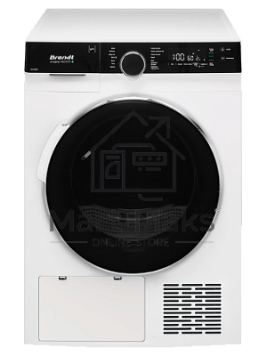 Сушильная машина BRANDT WFB106QWE белый, 10 кг, сушка - конденсационная, программ - 14, 59.5 x 84.5 x 67.5 см