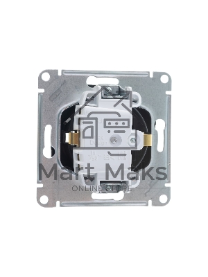 Механизм розетки 1-м СП AtlasDesign с заземл. защ. шторки 16А мокко SchE ATN000645