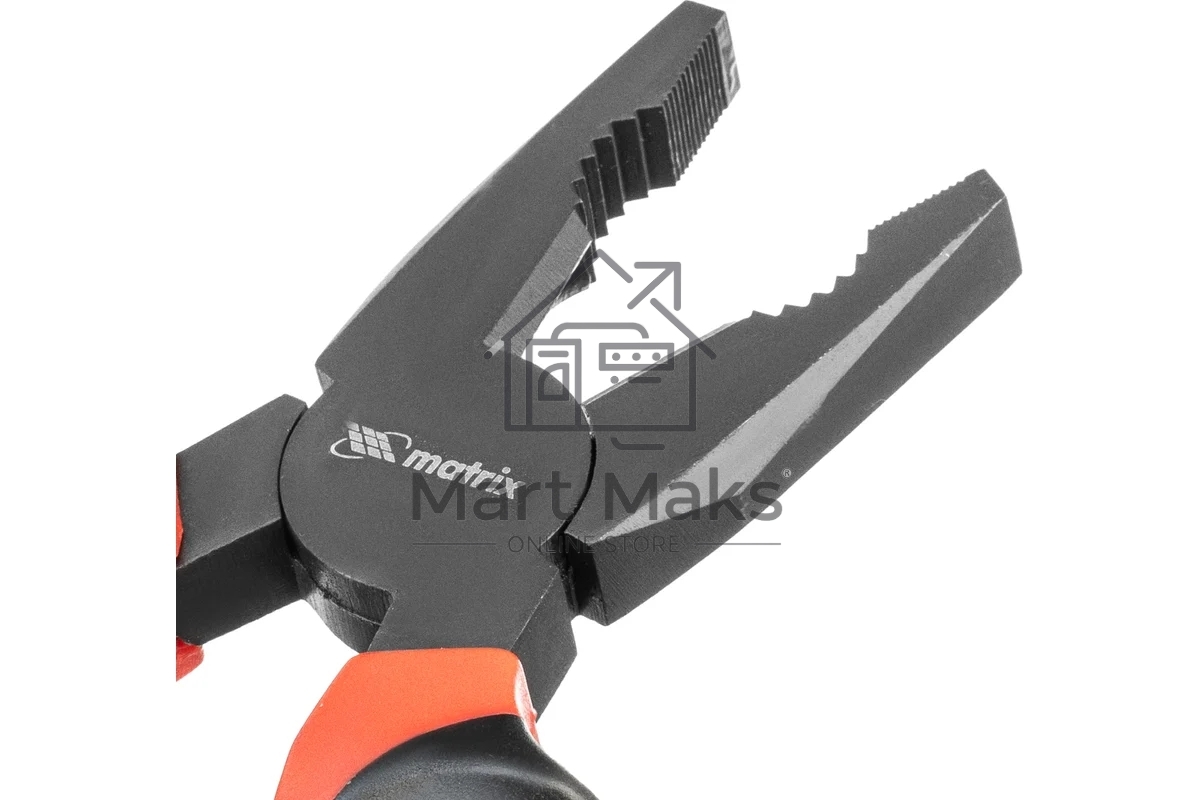 Плоскогубцы Matrix черный Nickel 200 мм, комбинированные, двухкомпонентные рукоятки