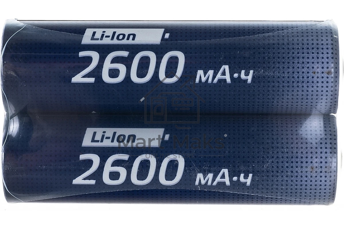 Аккумулятор 18650 Li-ion 2600мА.ч без защиты (уп.2шт) КОСМОС KOC18650Li-ion26US2
