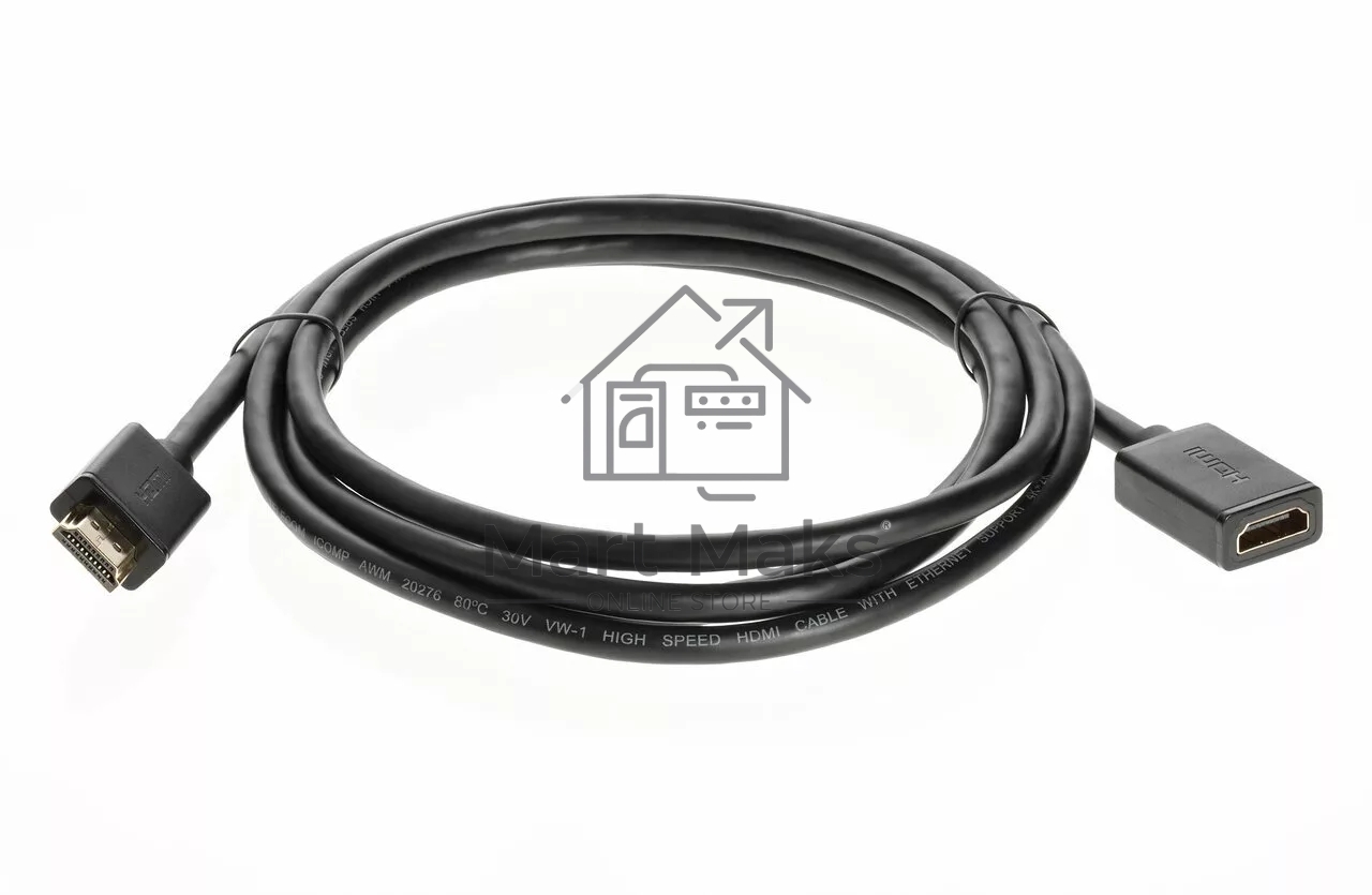 Кабель удлинительный HDMI-19M---HDMI-19F ver 2.0, 2m, TELECOM TCG235MF-2M