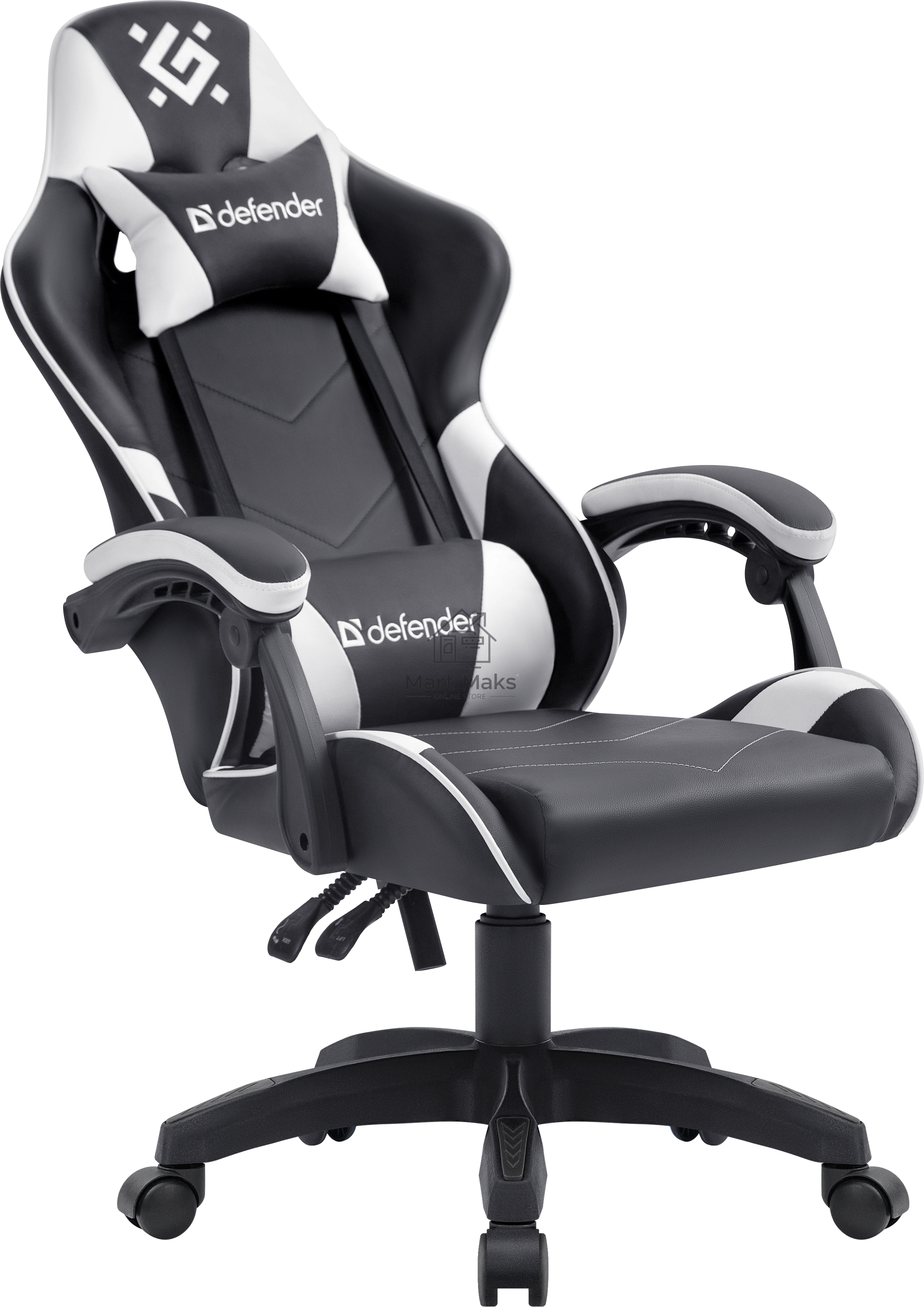 Кресло игровое Defender Companion черный/белый, класс 3, металл, PU