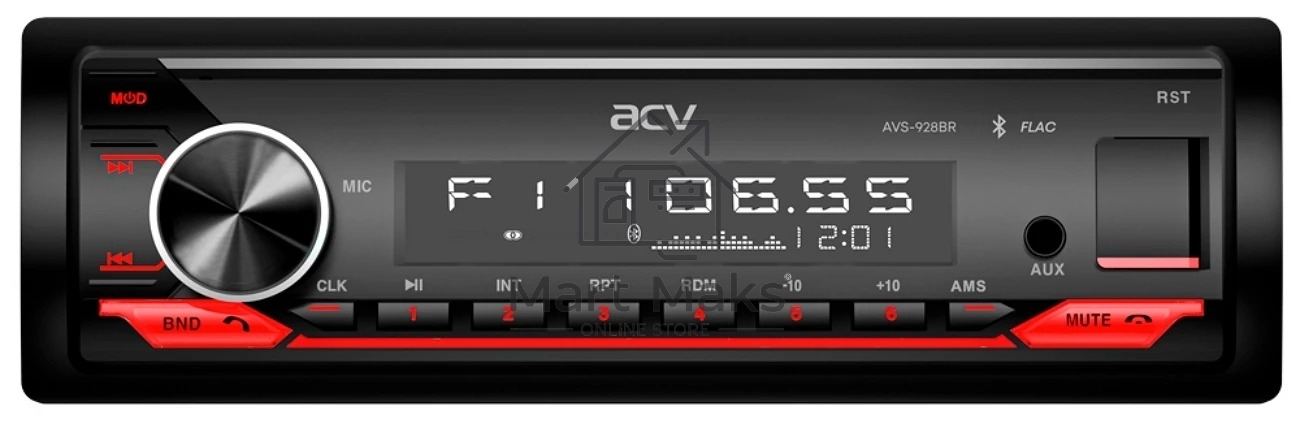 Автомагнитола ACV AVS-928BR 1DIN 4x50Вт