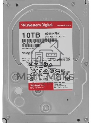 Жесткий диск Western Digital SATA-III 10Tb WD103KFBX Red Pro (7200rpm) 512Mb 3.5