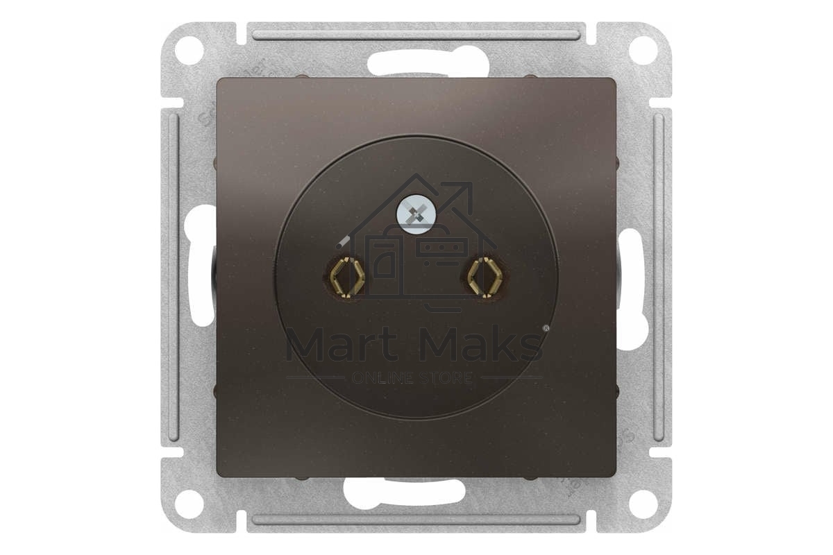Механизм розетки 1-м СП AtlasDesign без заземл. 16А мокко SchE ATN000641