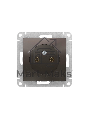 Механизм розетки 1-м СП AtlasDesign без заземл. 16А мокко SchE ATN000641