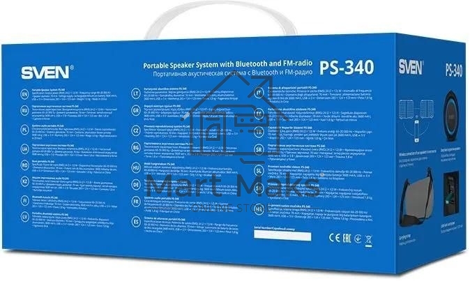 Мобильные колонки SVEN PS-340 2.0 черный