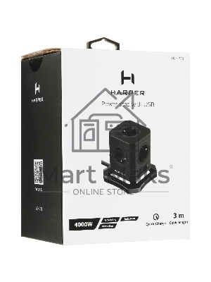 Сетевой фильтр HARPER UCH-730 Black PD3.0