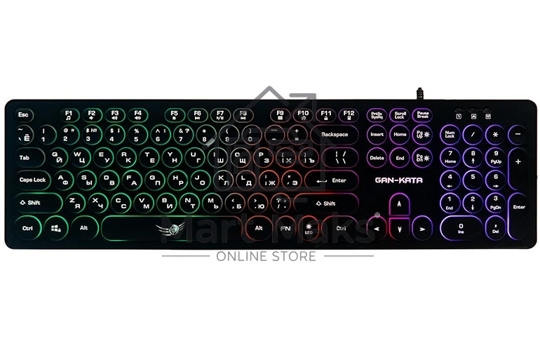 Клавиатура Dialog Gan-Kata KGK-16U BLACK - игровая с RGB-подсветкой, USB, черная