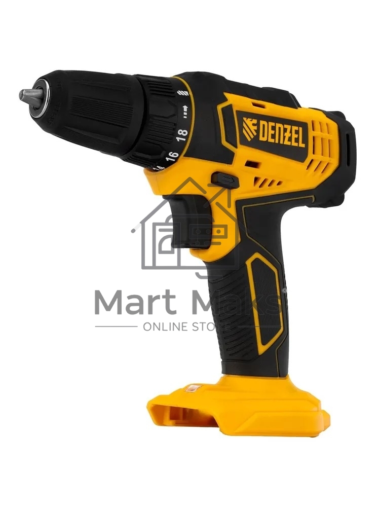 Дрель-шуруповерт аккумуляторная Denzel CDL-18-0, 18В, Без АКБ и ЗУ