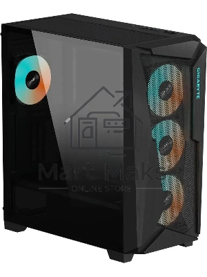 Компьютерный корпус Gigabyte C301G черный без БП ATX 4x120мм 4x140мм 2xUSB 3.0 audio bott PSU