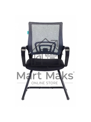 Кресло компьютерное Бюрократ CH-695N-AV/DG/TW-11 серый TW-04, сиденье черный TW-11, на полозьях