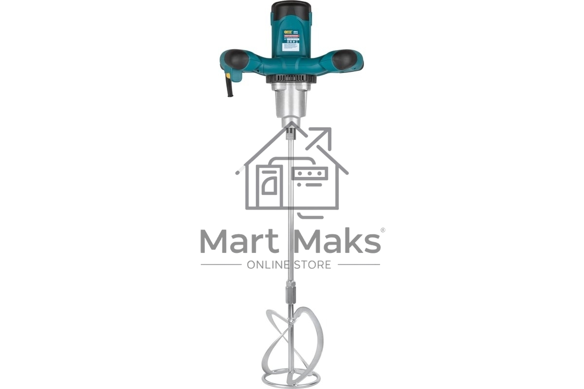 Миксер Fit 1600 Вт, 0-580 / 0-780 об/мин, 90 Нм, 145 л, двухскоростной, металл.корпус, БС щеток, рез.накл., коробка