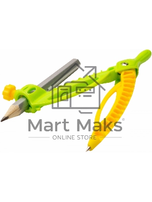 Готовальня Silwerhof Daily, корпус зеленый, пластик, 12см с гнездом для карандаша, в комплекте: карандаш