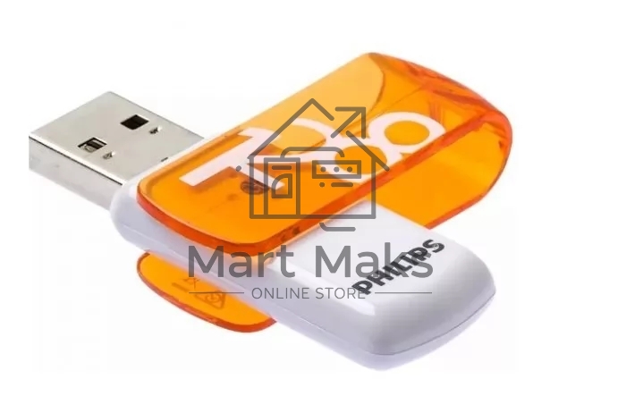 Флешка USB R/W 128GB PHILIPS VIVID2.0 128GB, USB 2.0