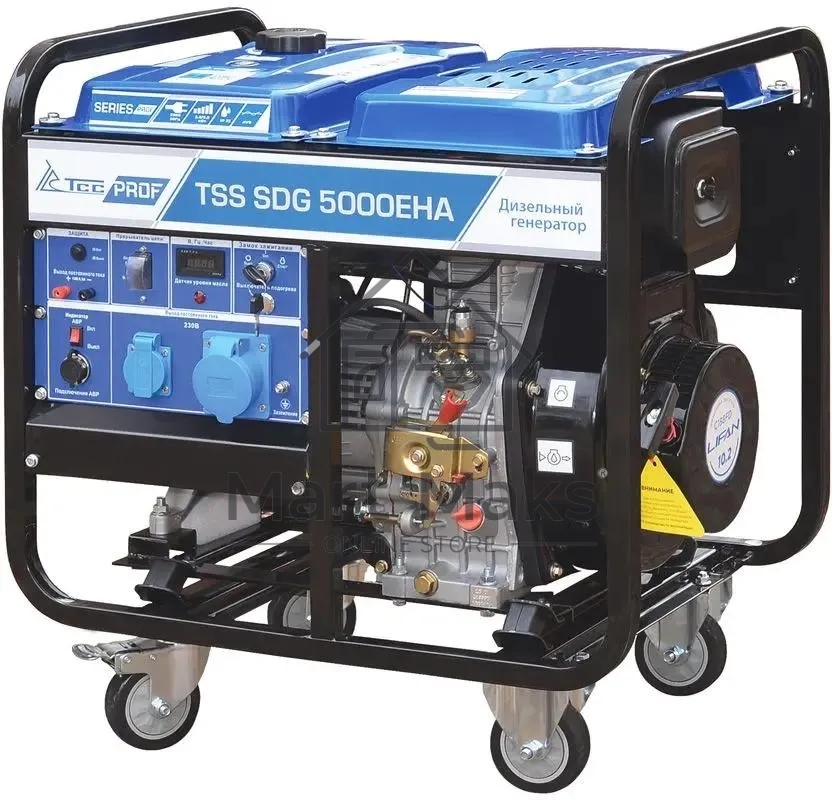 Электрогенератор дизельный ТСС SDG 5000EHA, 5.5 кВт, 84 дБ, 114 кг