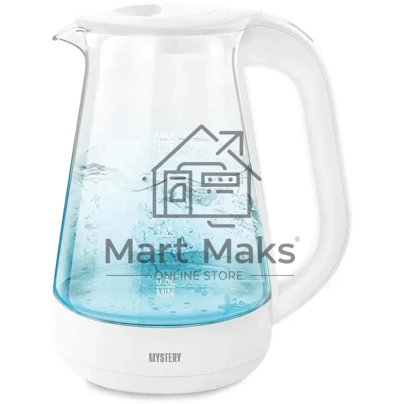 Чайник электрический MYSTERY MEK-1652 2000 Вт, 1.7 л, белый