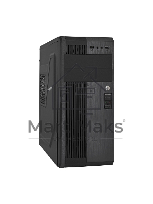 Компьютерный корпус Miditower ExeGate UN-605B-UN600 (ATX, БП UN600 с вент. 12см, 2*USB, аудио, блокировка, черный)
