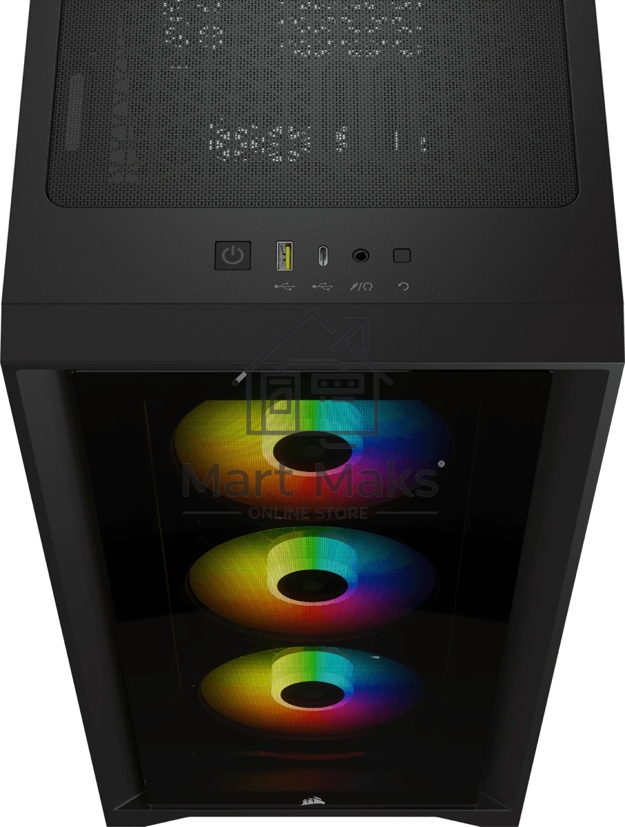 Компьютерный корпус Corsair iCUE 4000X RGB CC-9011204-WW Tempered Glass Mid-Tower, Black