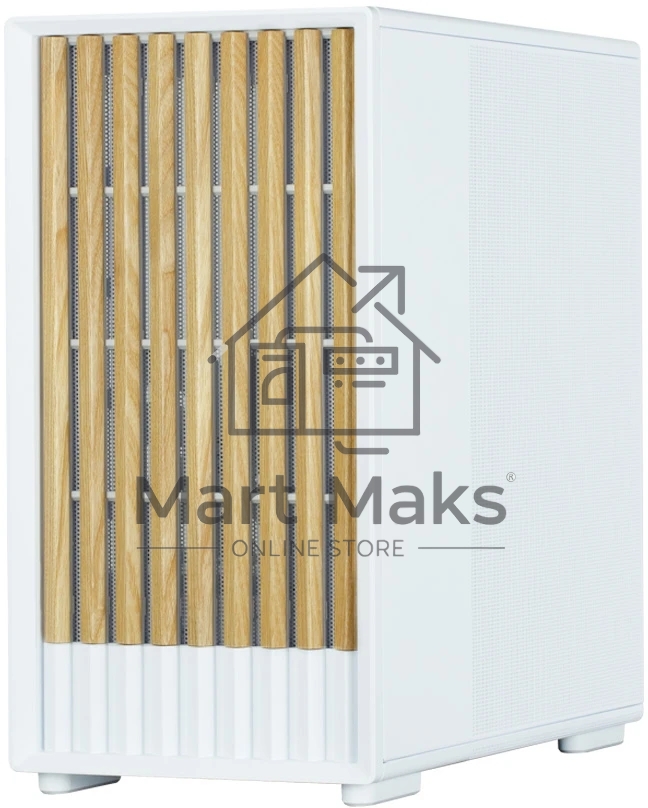 Компьютерный корпус Zalman P10 NAMU, MATX, белый, WINDOW, FRONT COVER WALNUT, 2x3.5