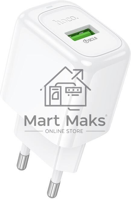 Сетевое зарядное устройство HOCO (6942007631457) CS52A 1USB 3.0A QC3.0 18W, белый
