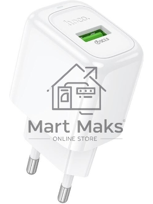 Сетевое зарядное устройство HOCO (6942007631457) CS52A 1USB 3.0A QC3.0 18W, белый