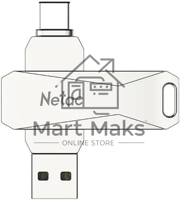 Флешка USB Netac U782C (NT03U782C-512G-32PN/replaced NT03U782C-512G-30PN), 512Gb, USB 3.2/TypeC, R/W 400/150, серебристый