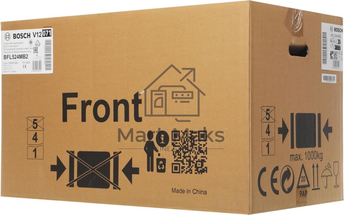 Встраиваемая микроволновая печь Bosch BFL524MB2 черный 20л. 800Вт