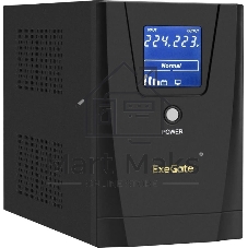 Источник бесперебойного питания ExeGate SpecialPro Smart LLB-1200.LCD.AVR.2SH.3C13 / 1200 ВА / 750 Вт / 2 x CEE 7 (евророзетка), 3 x IEC 320 C13