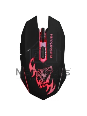 Мышь беспроводная Nakatomi MROG-15U черный, 1600 dpi, радиоканал, USB, кнопки - 6