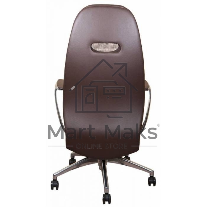 Кресло руководителя Бюрократ _Zen/Brown коричневый, кожа, крестовина алюминий