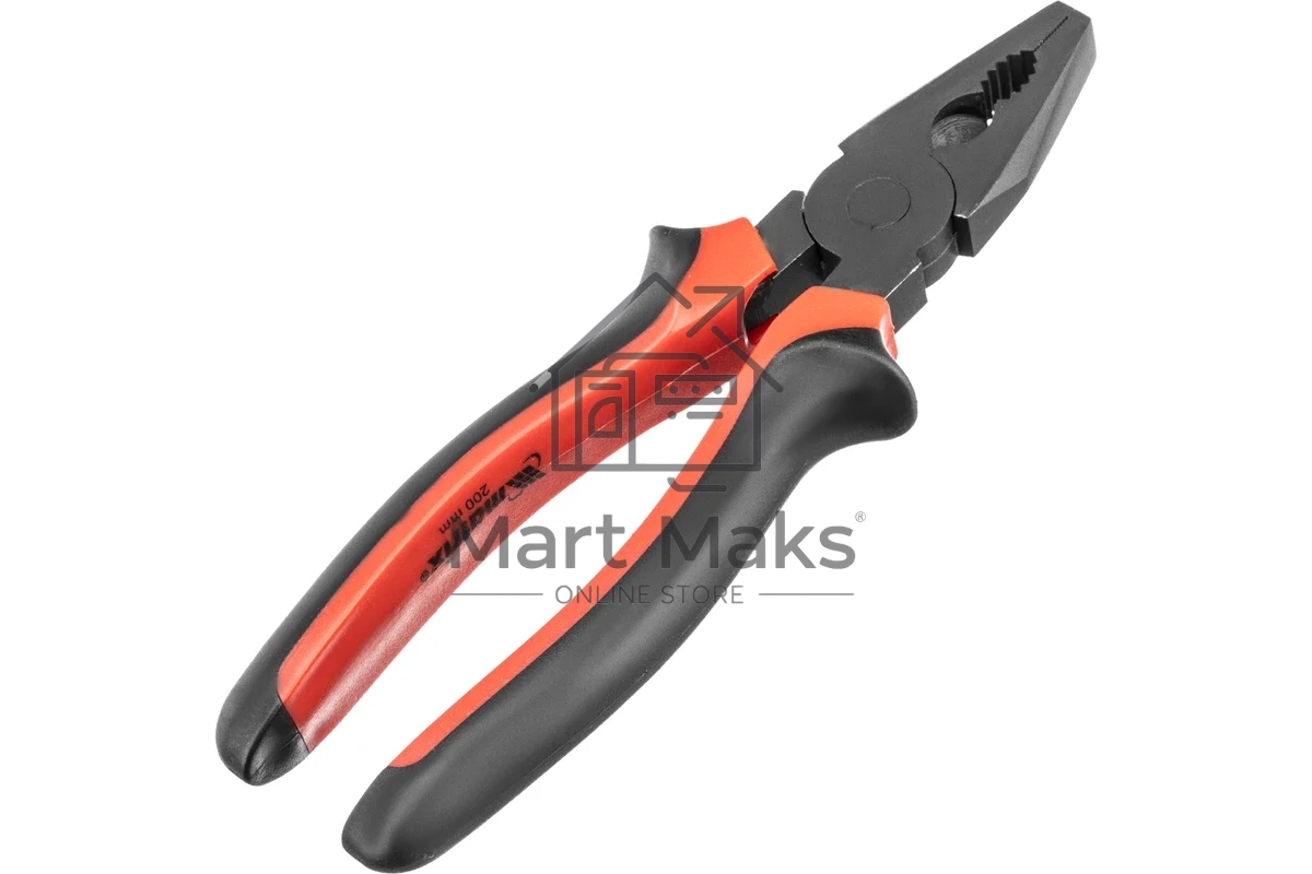 Плоскогубцы Matrix черный Nickel 200 мм, комбинированные, двухкомпонентные рукоятки